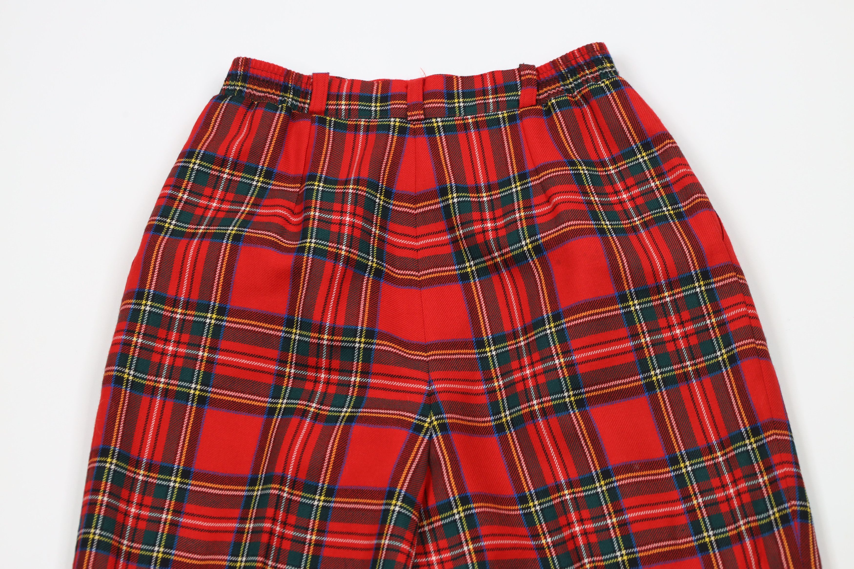 Vintage Vintage 90s Streetwear Pleated Wool Chino Pants Red Plaid Size 28" / US 6 / IT 42 - 8 Thumbnail