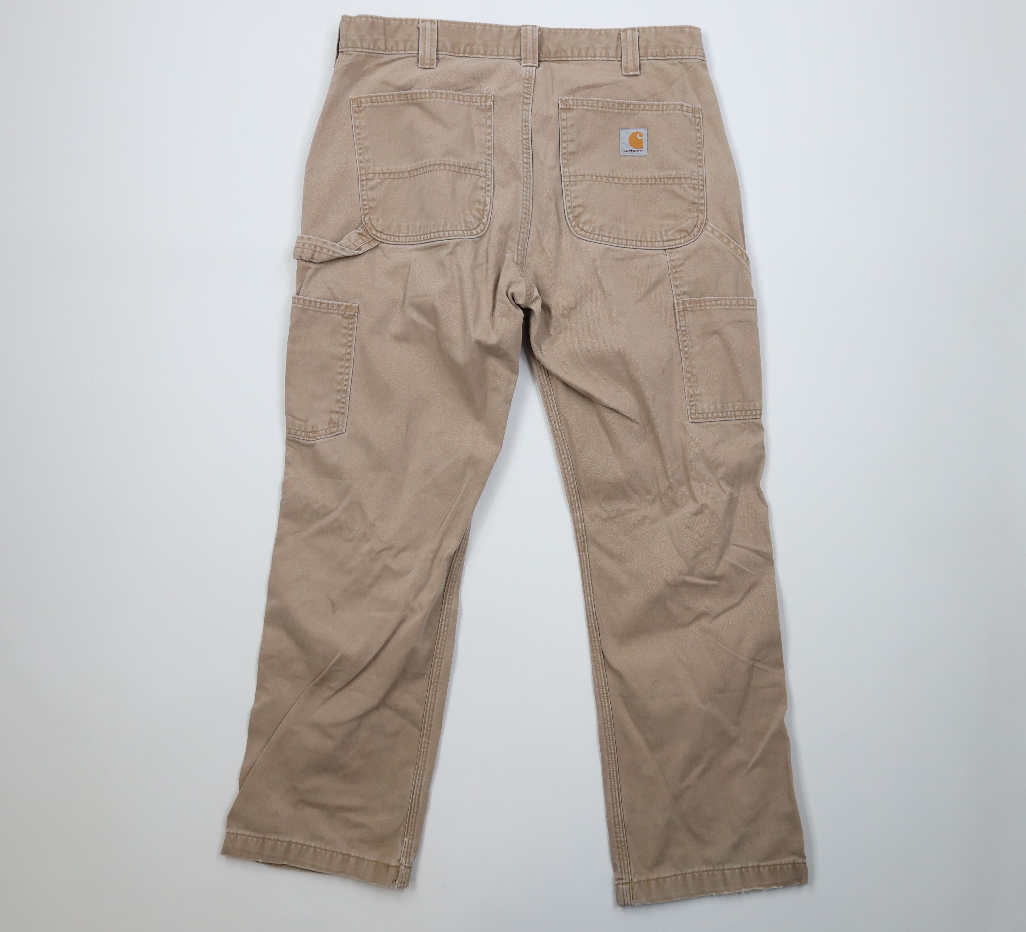 Carhartt Vintage Y2K Carhartt Wide Leg Dungaree Pants Trousers Khaki Size US 34 / EU 50 - 11 Thumbnail