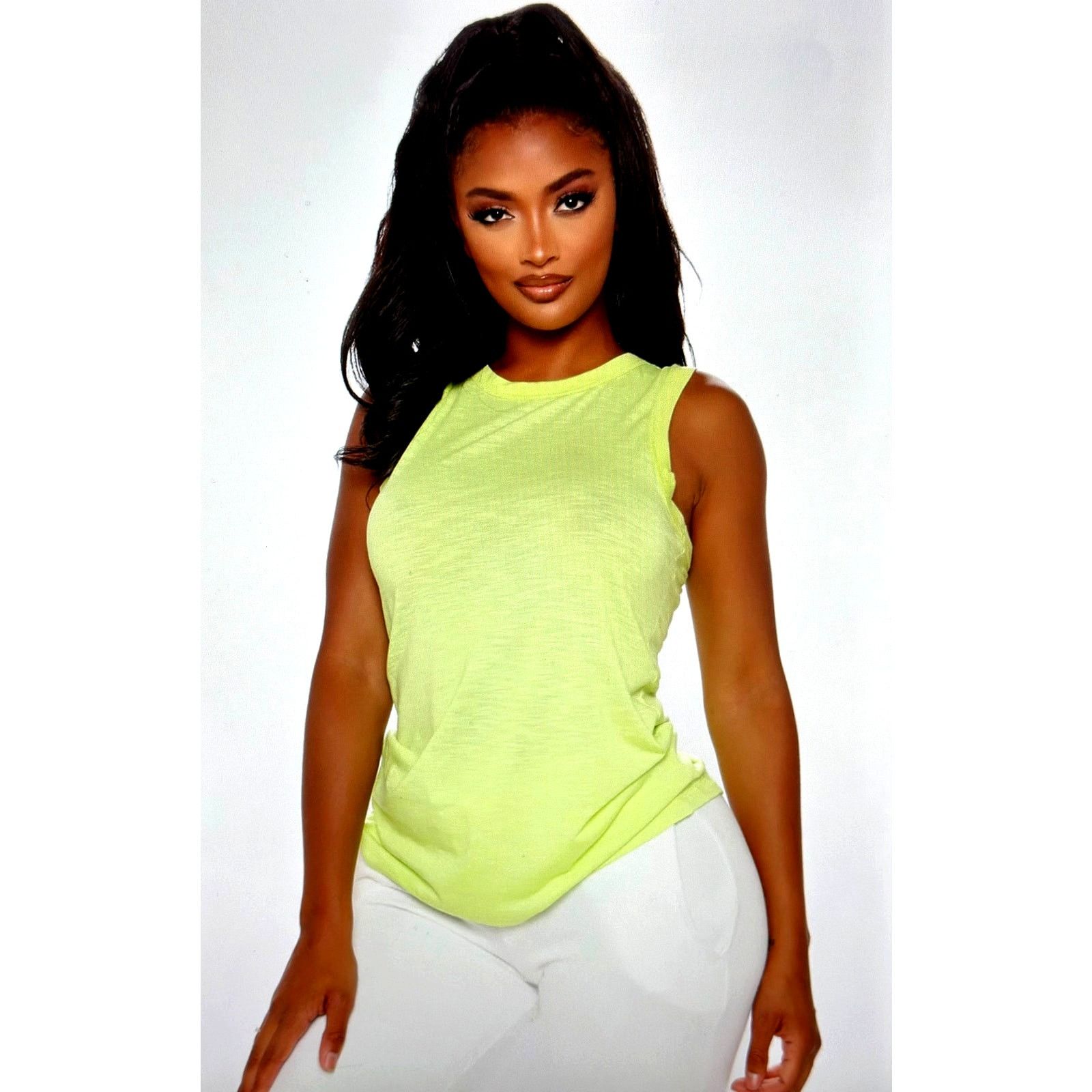 Other Hillary Muscle Tank Top Neon Green Size L Size L / US 10 / IT 46 - 2 Thumbnail