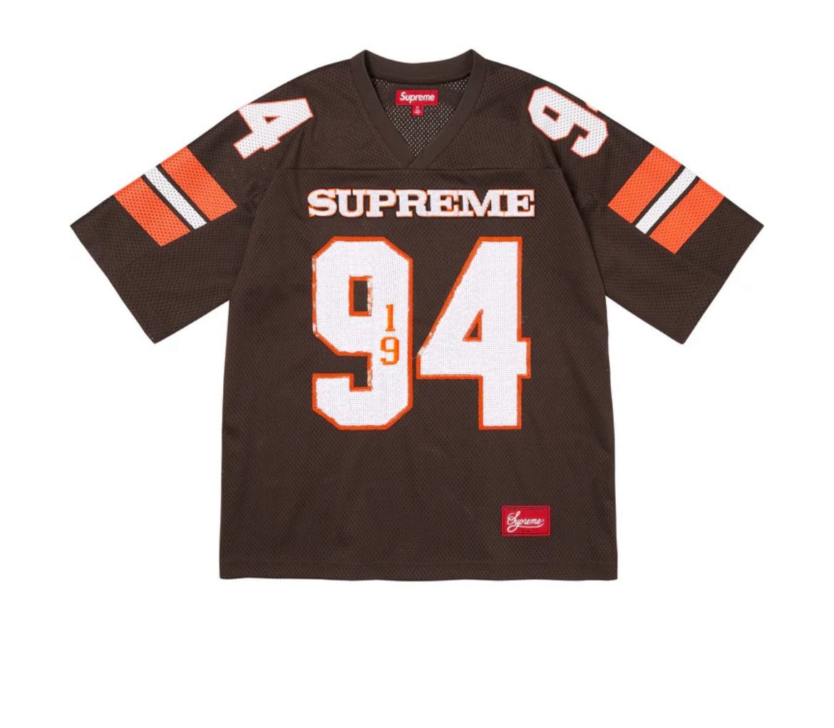 Supreme Supreme Sequin Football Jersey Brown Size US L / EU 52-54 / 3 - 1 Thumbnail