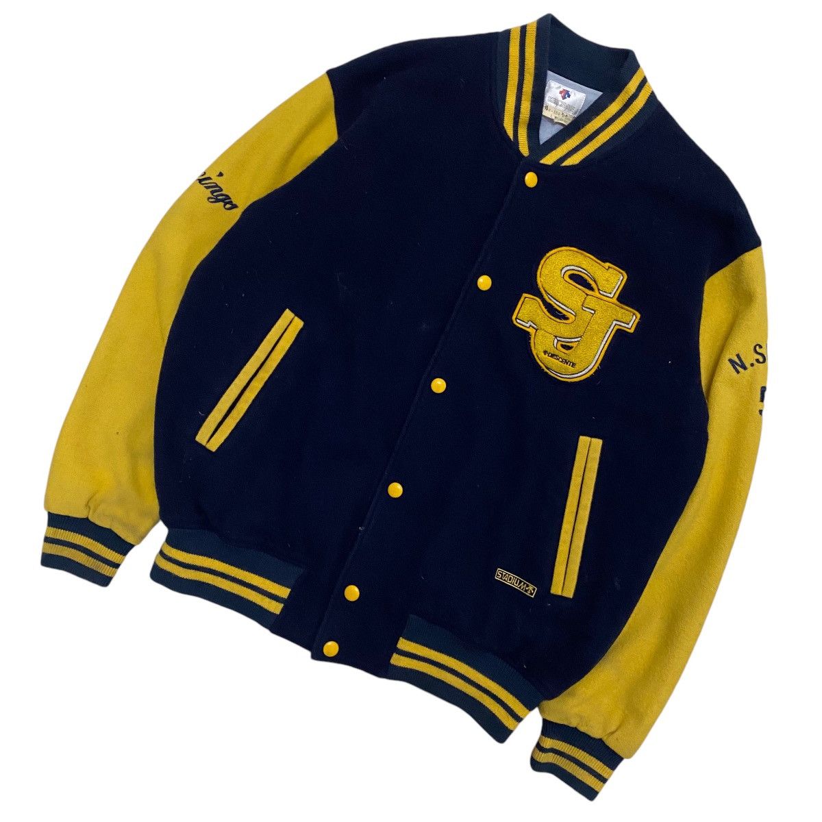 Descente × Japanese Brand × Vintage ☀️Vintage Desente wool stadium varsity jacket Size US M / EU 48-50 / 2 - 3 Thumbnail