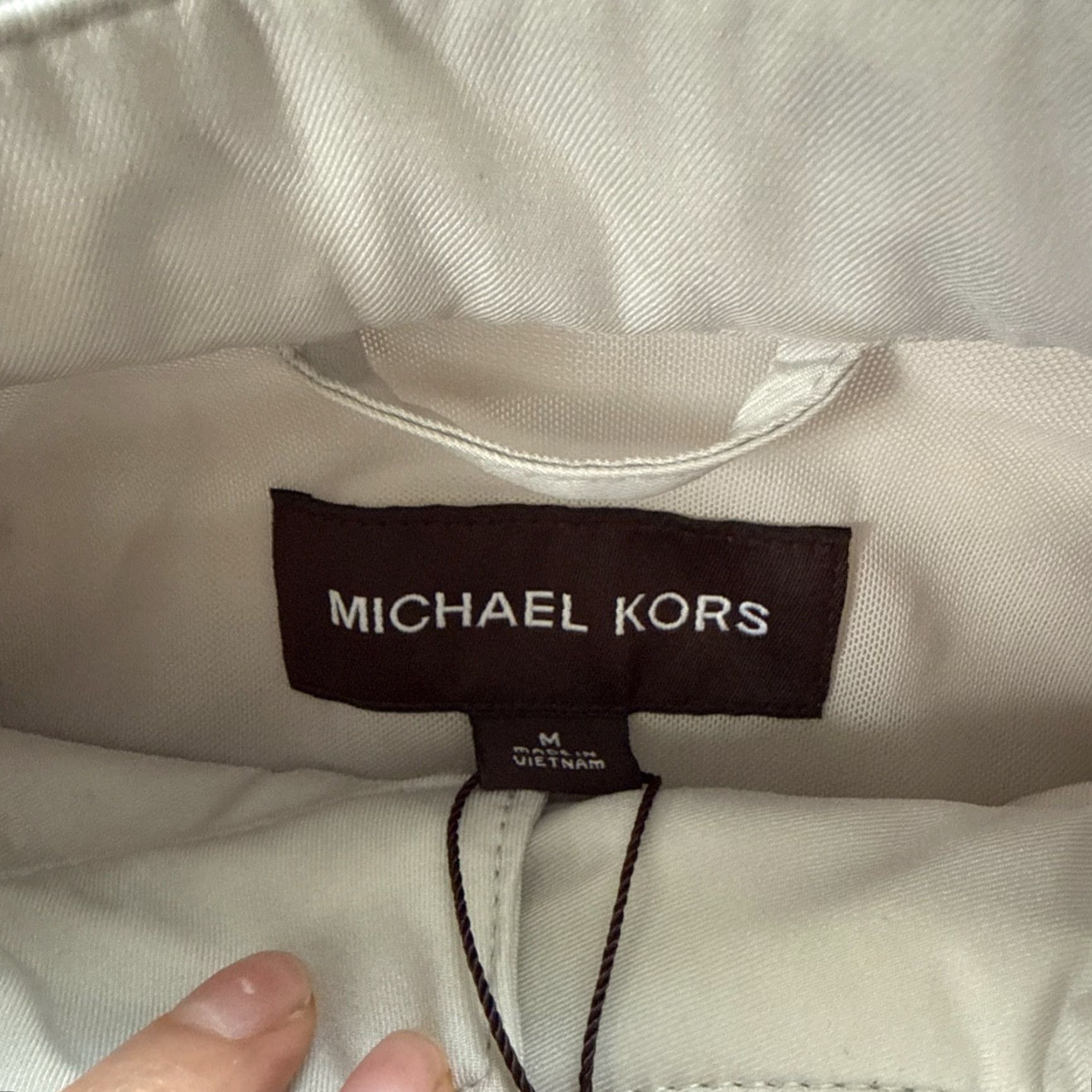 Michael Kors MICHAEL KORS Gray Pearl Windbreaker Rain Jacket Mens M C20 Jacket Size US M / EU 48-50 / 2 - 5 Thumbnail