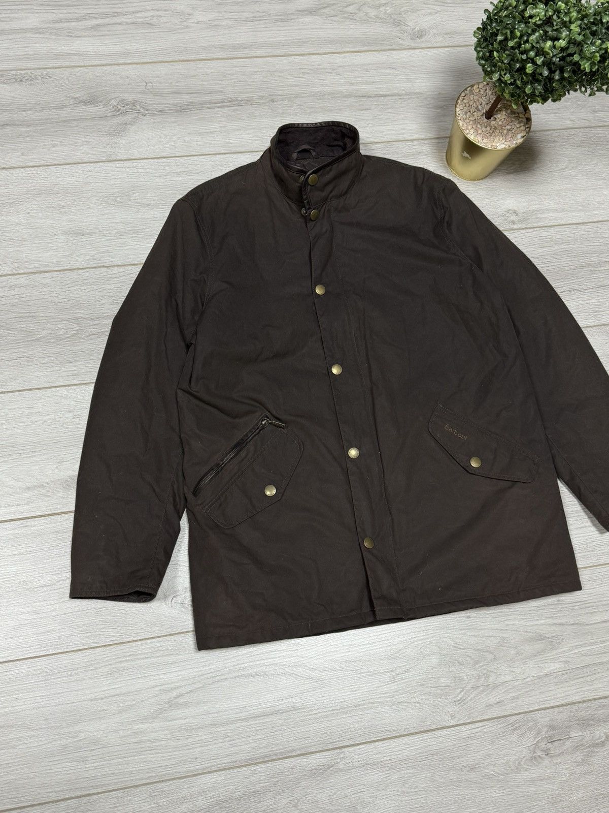 Barbour Prestbury wax jacket zip vintage