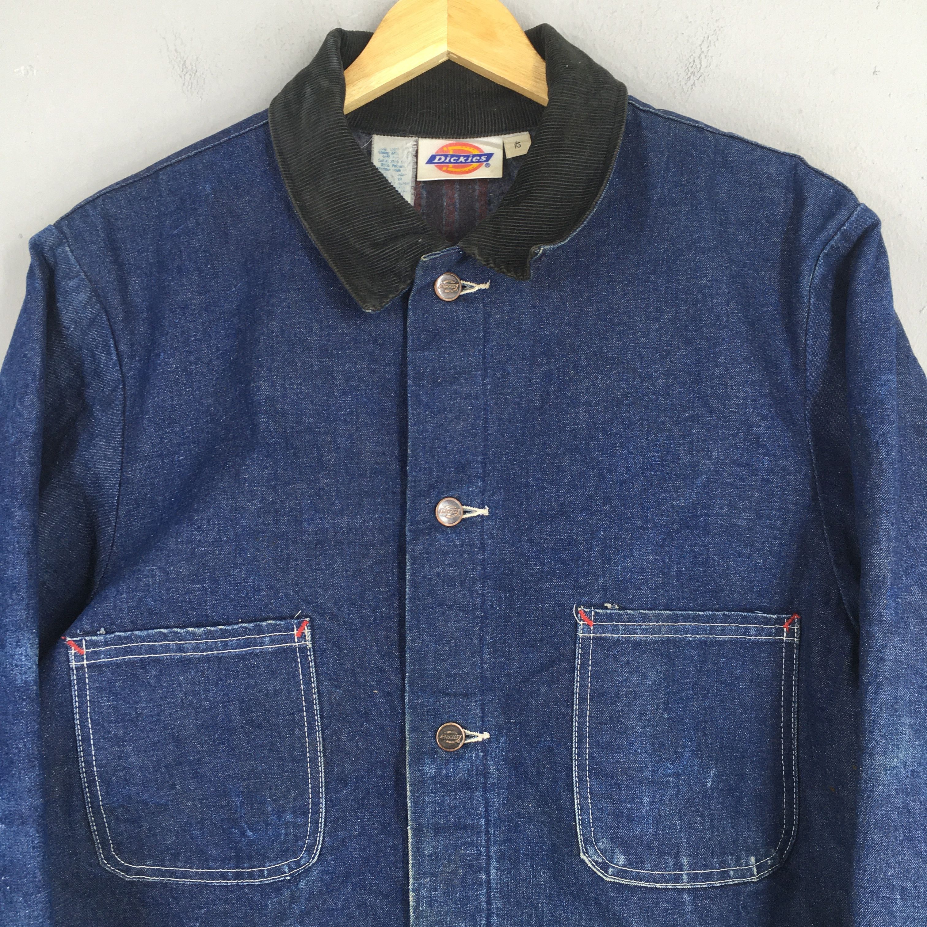 Dickies Vintage 1990's Dickies Blanket Blue Denim Jacket Large Size US L / EU 52-54 / 3 - 2 Thumbnail