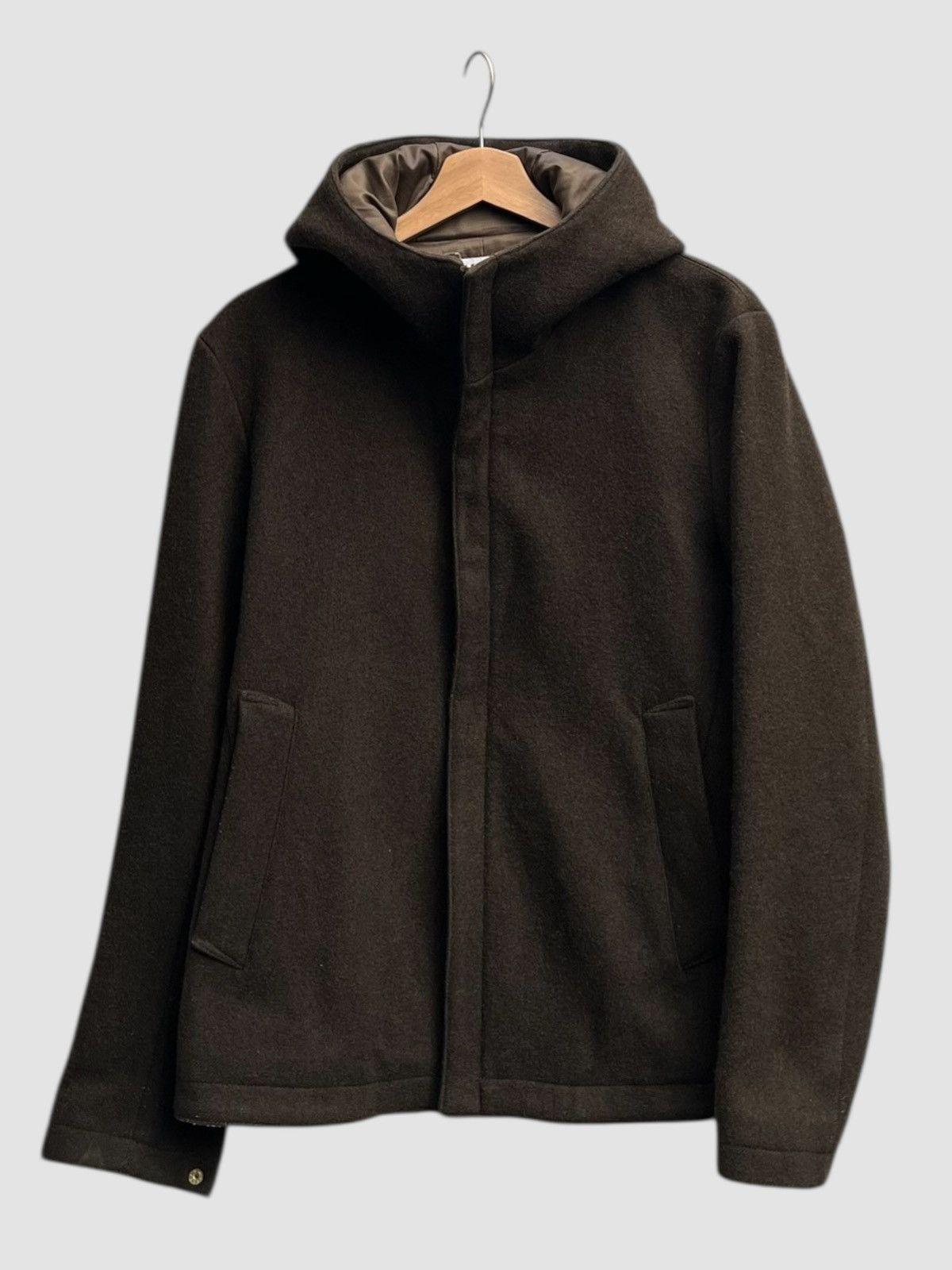 Edifice Japan Edifice Vetements Pour Homme Hooded Wool Blend Jacket Olive Size US M / EU 48-50 / 2 - 2 Thumbnail