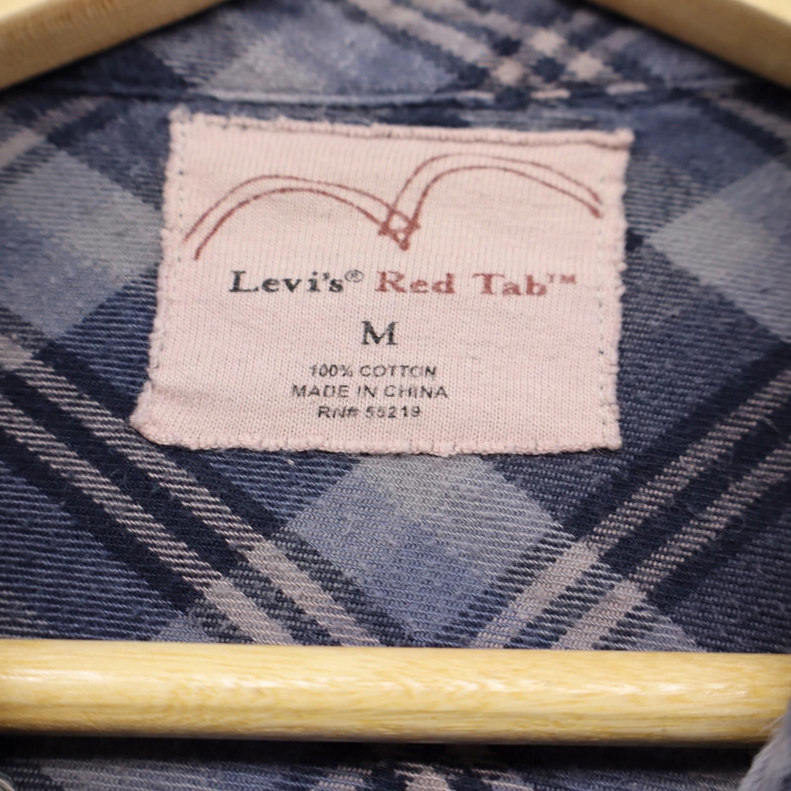 Levi's Levi's Women Medium Long Sleeve Metal Snap Blue Plaid Cotton Size M / US 6-8 / IT 42-44 - 3 Thumbnail