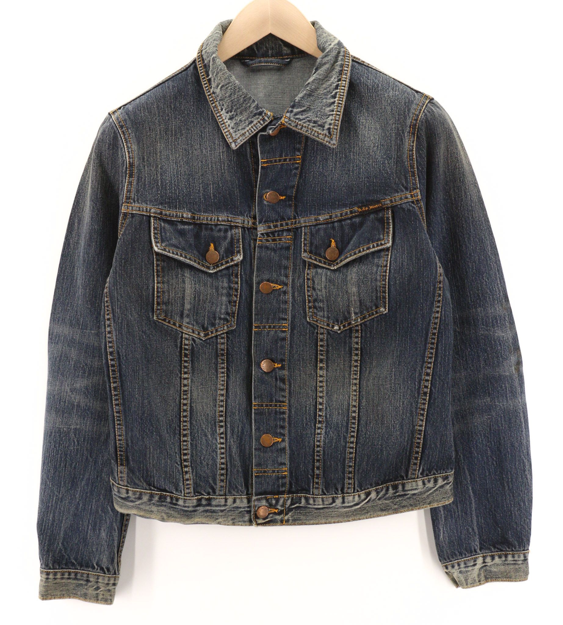 Nudie Jeans TERRY STREAKY DENIM M Cotton Washed Denim Jacket 80795 Size US M / EU 48-50 / 2 - 1 Thumbnail