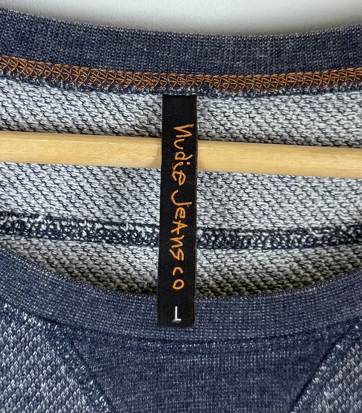 Nudie Jeans Nudie Jeans Round Neck Pullover Sweatshirt Blue Long Sleeve Size US L / EU 52-54 / 3 - 6 Thumbnail