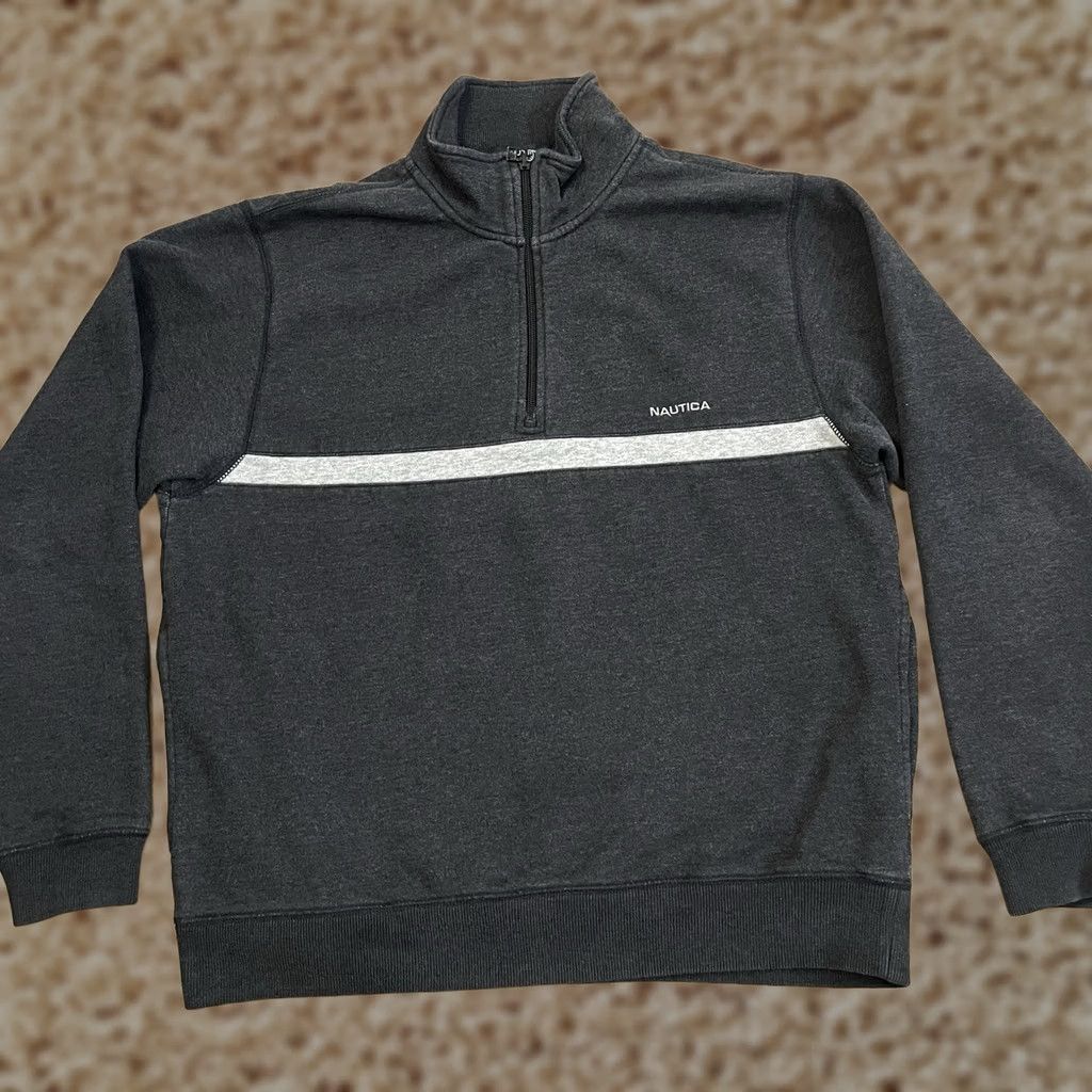Nautica Nautica 1/2 Zip Pullover Adult Medium Gray Embroidered Logo Pockets Zipper Mens Size US M / EU 48-50 / 2 - 1 Thumbnail