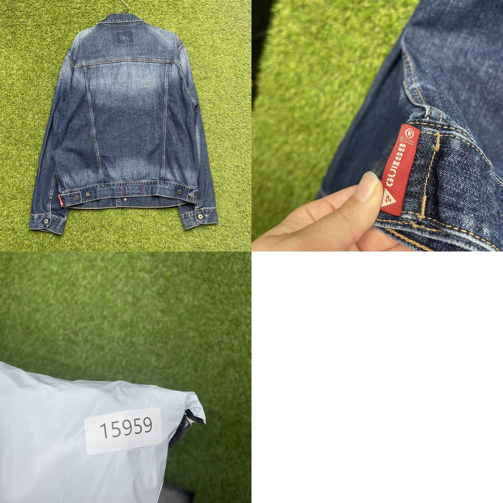 Guess GUESS Denim Jacket Mens XL Blue Trucker Workwear Vintage Style Casual Cockpit All Seasons Size US 36 / EU 52 - 8 Thumbnail