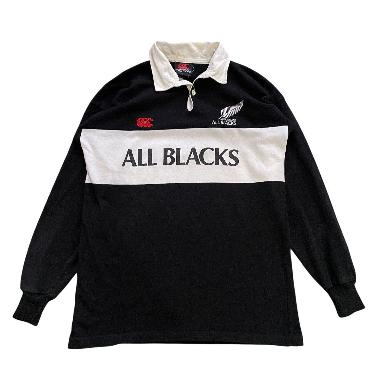 Canterbury of New Zealand 90s Canterbury All Blacks Rugby Shirt Made in New Zealand Size US M / EU 48-50 / 2 - 1 Thumbnail