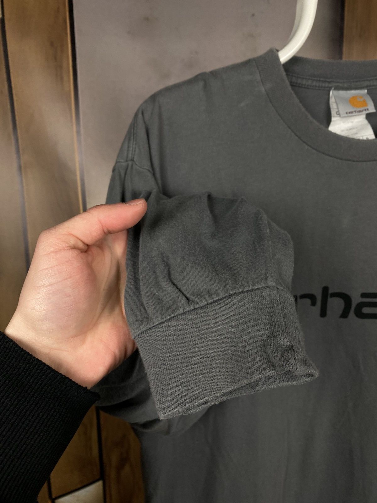 Carhartt 🔥Vintage 90s Sweatshirt Long Sleeve Carhartt Big Logo Tee🔥 Size US M / EU 48-50 / 2 - 4 Thumbnail