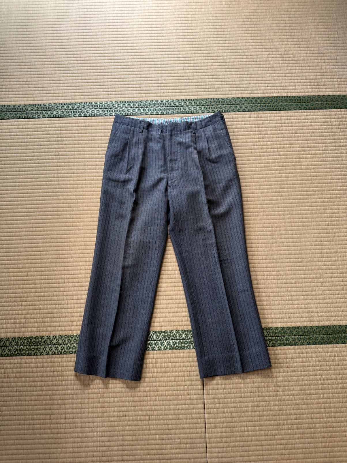 Other Japanese Summer Suiting / Yukata Texture Pinstripe Slacks Size US 33 - 1 Thumbnail