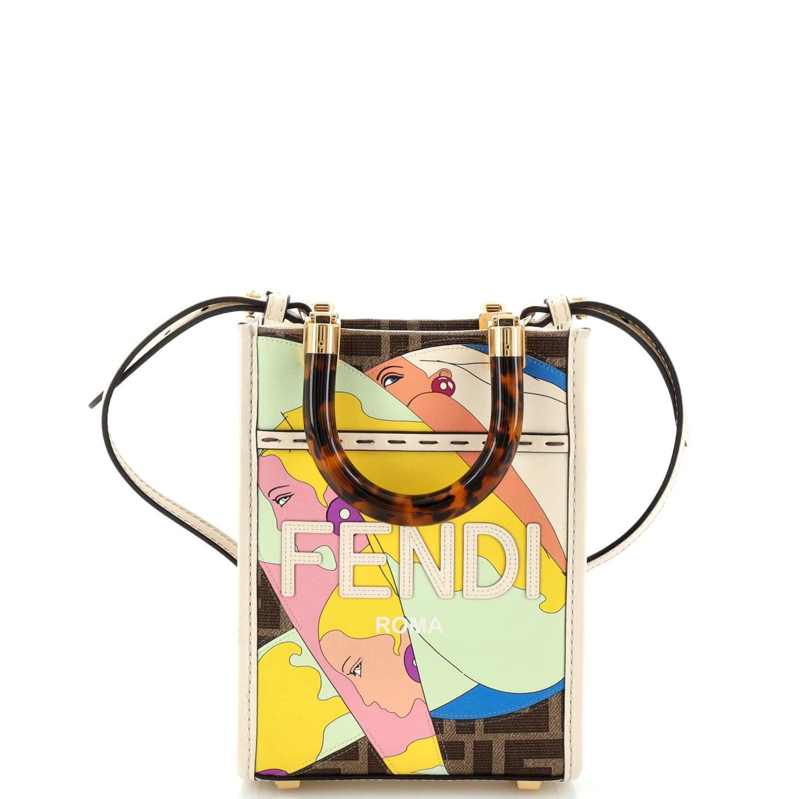 Sunshine Shopper Tote Printed Zucca Coated Canvas Mini