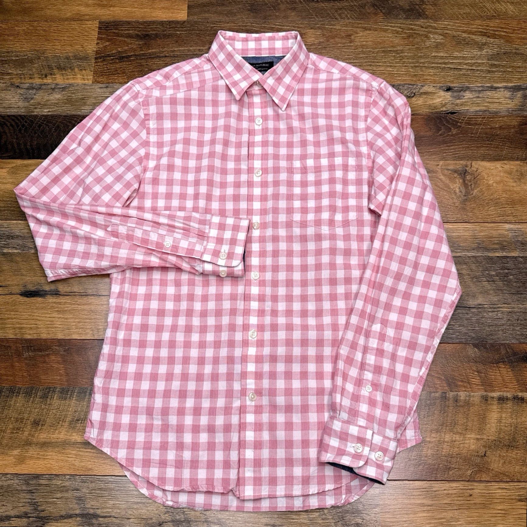 Banana Republic Banana Republic Shirt Mens Small Check Button Up Slim Fit Size US S / EU 44-46 / 1 - 2 Thumbnail