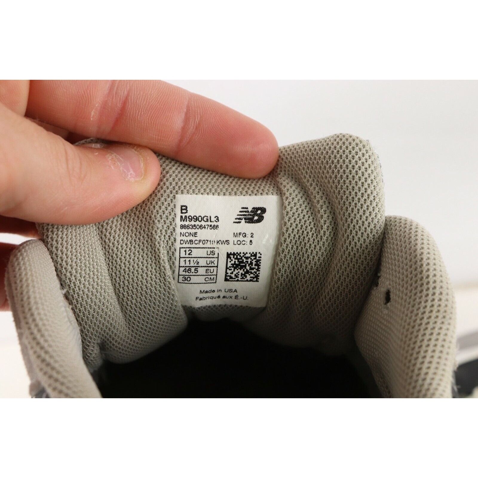New Balance × Vintage Vintage New Balance 990 Spell Out Suede Dad Shoes Sneakers Size ONE SIZE - 10 Thumbnail