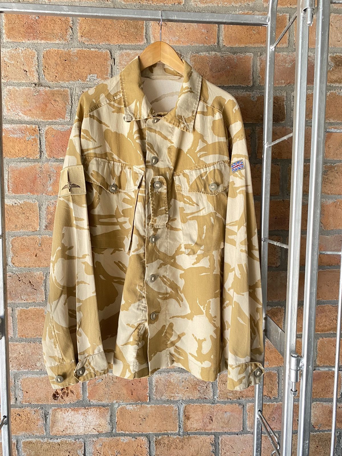 image of Military Raf Issue Tropical Desert Dpm Combat Jacket in Yellow, Men's (Size Large)