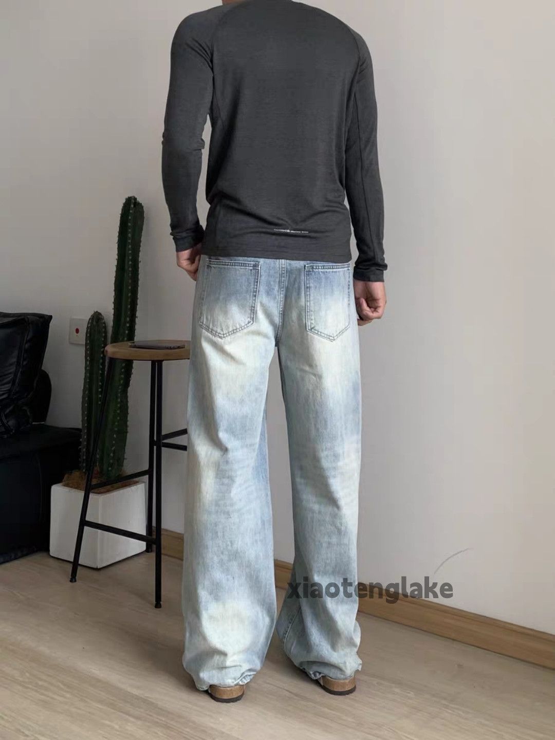 Jean × Vintage washed faded cleanfit yuppie loose baggy jeans Size US 28 / EU 44 - 3 Thumbnail