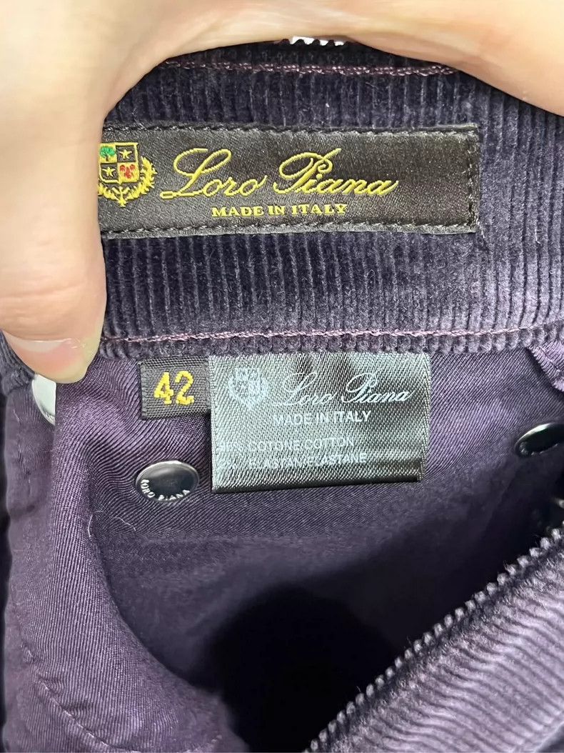 Loro Piana LORO PIANA size42 Purple corduroy trousers Size US 42 / EU 58 - 4 Thumbnail