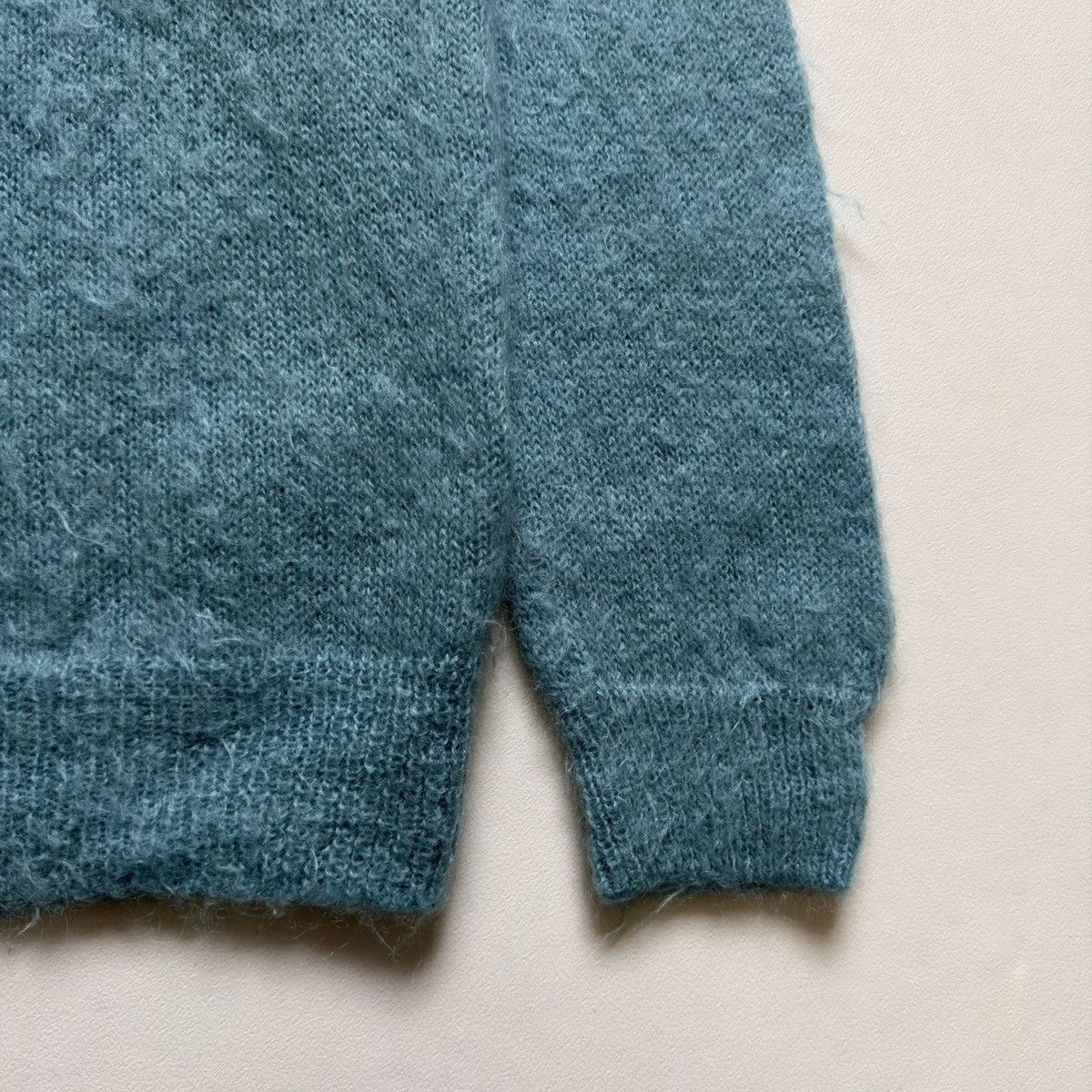 Auralee Crystal Blue Brushed Mohair Sweater Size US L / EU 52-54 / 3 - 11 Thumbnail