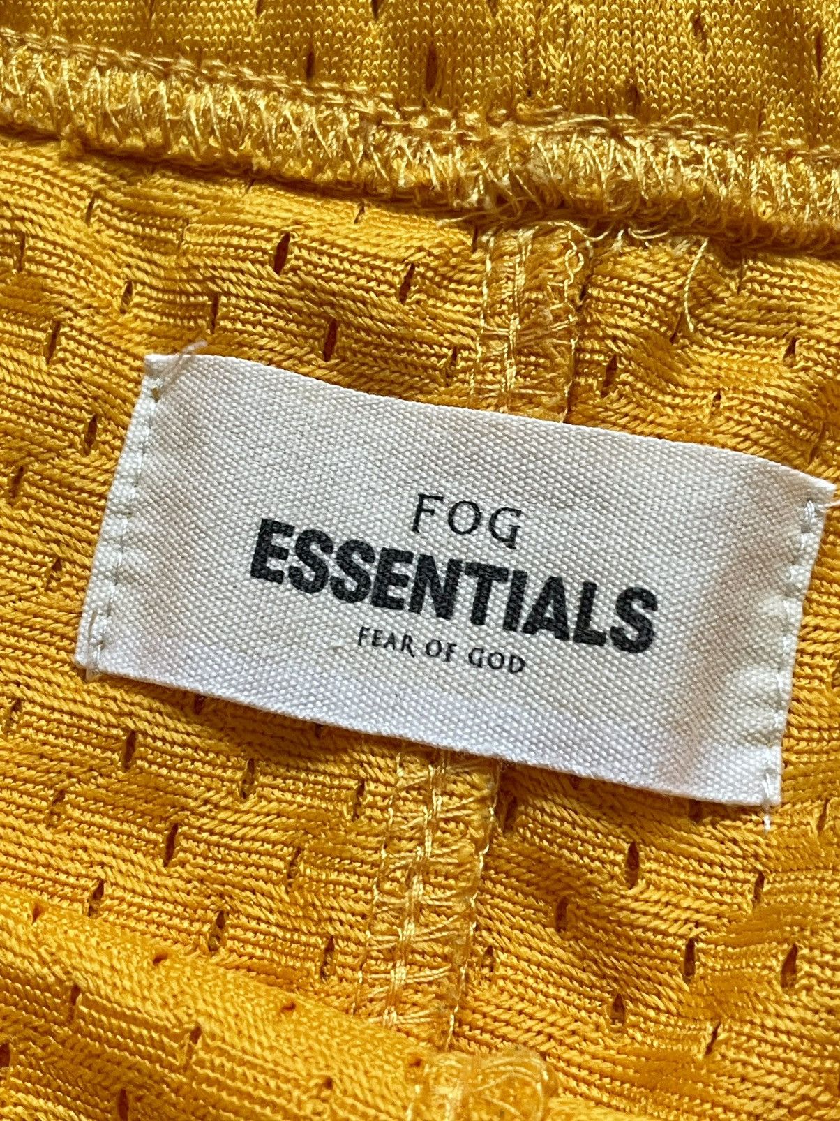 Fear of God FOG Essentials FW18 Mesh Shorts - Taxi Yellow Size US 34 / EU 50 - 4 Thumbnail