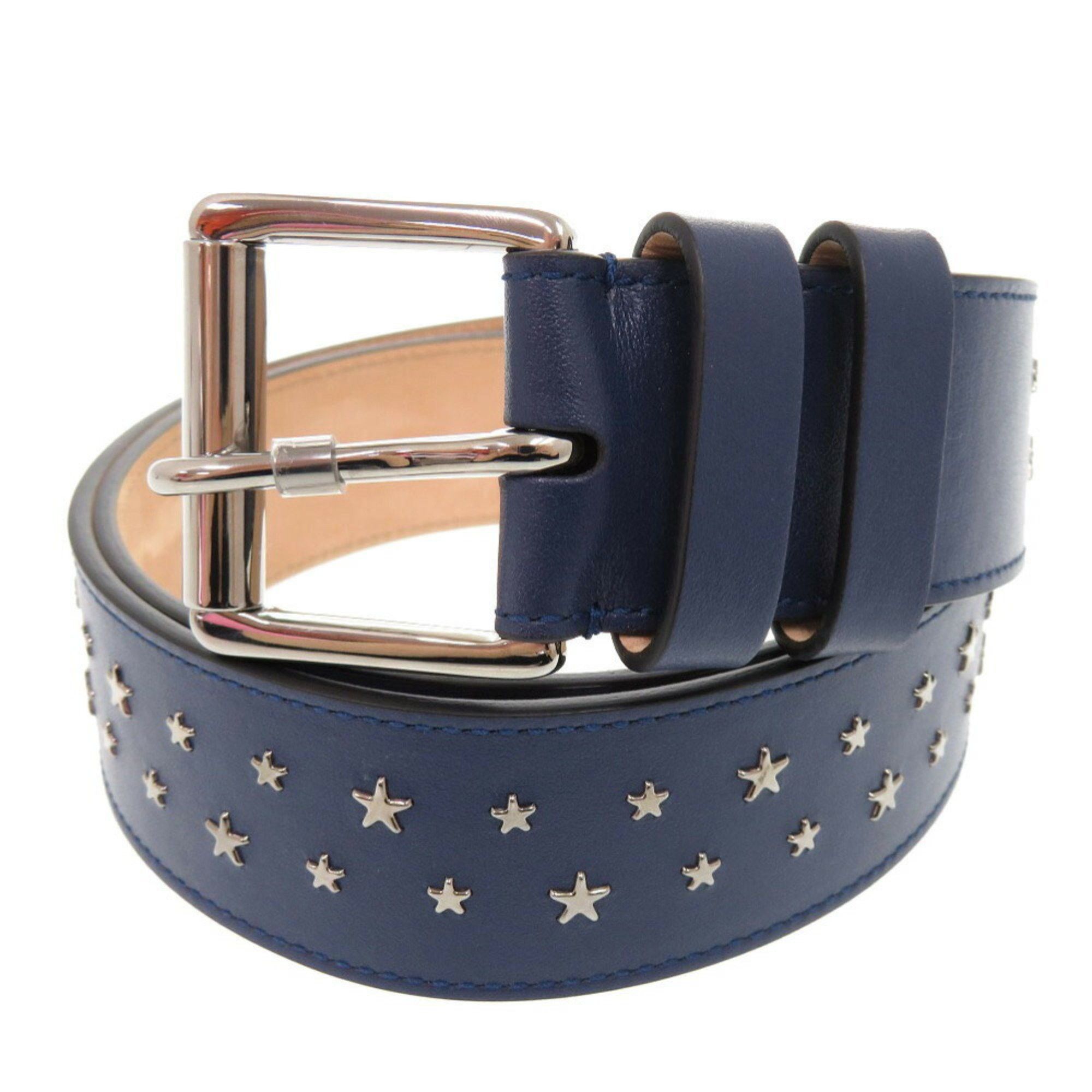 Jimmy Choo Jimmy Choo Star Studs Leather Navy Belt 0458JIMMY CHOO Men's Size ONE SIZE - 1 Thumbnail