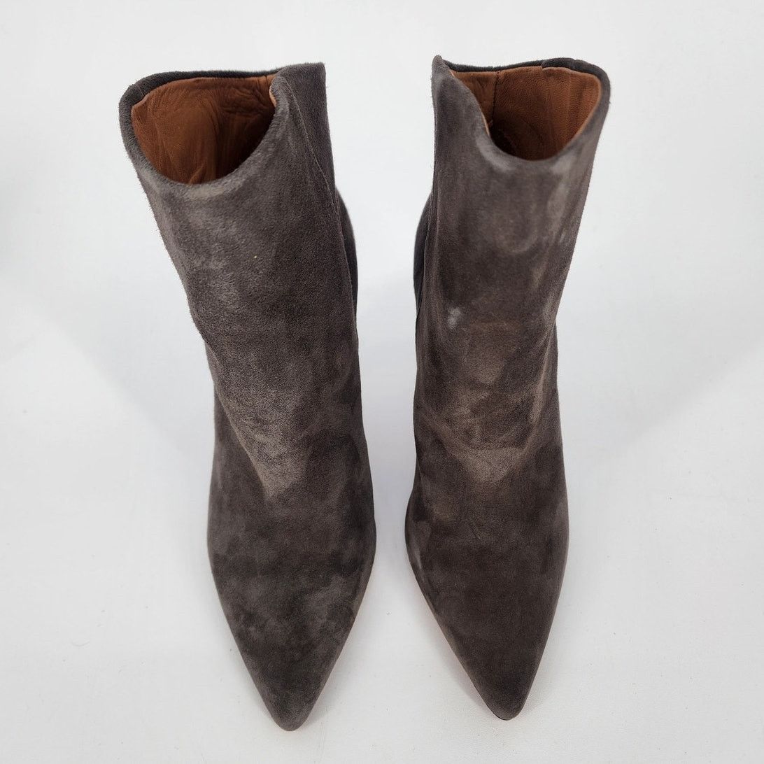 Iro IRO Gray Suede Pointy Toe High-Low Booties Size 36 (US 5.5) Size US 5.5 / IT 35.5 - 10 Thumbnail