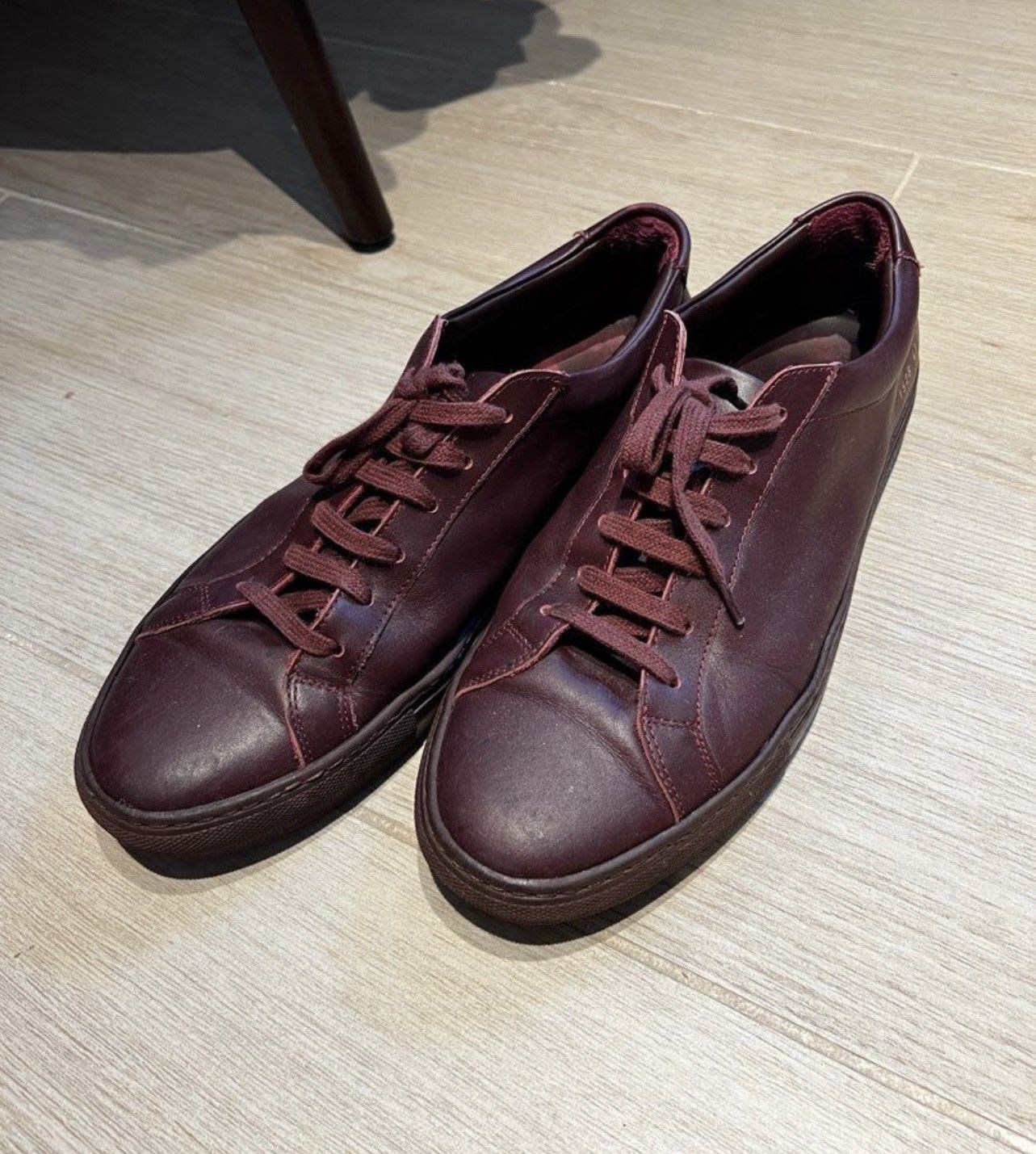 Common Projects ACHILLES LOW BORDEAUX size 43 Grailed