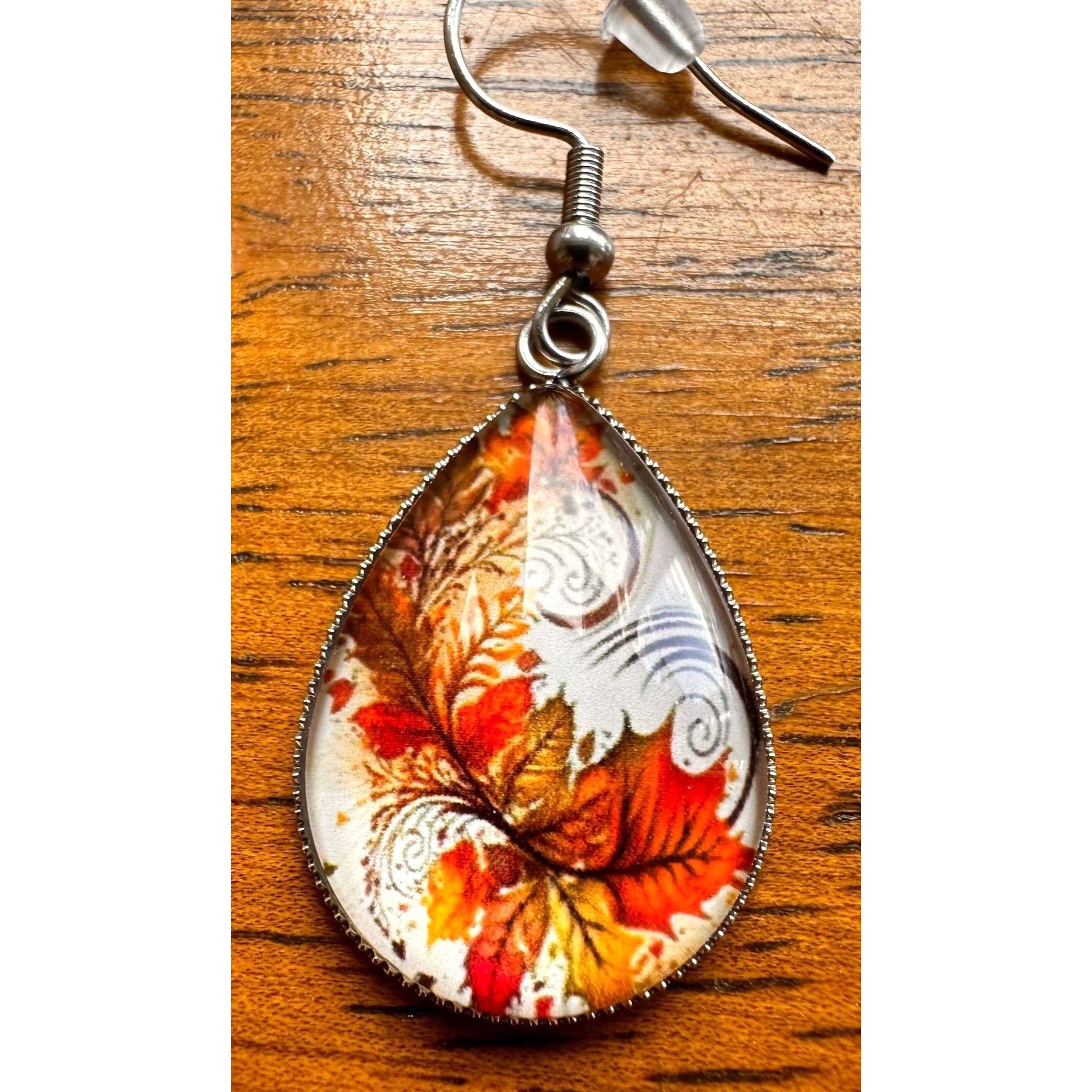 Handmade Fall Leaves Earrings New Teardrop Thanksgiving Dangle Hooks Size ONE SIZE - 9 Thumbnail