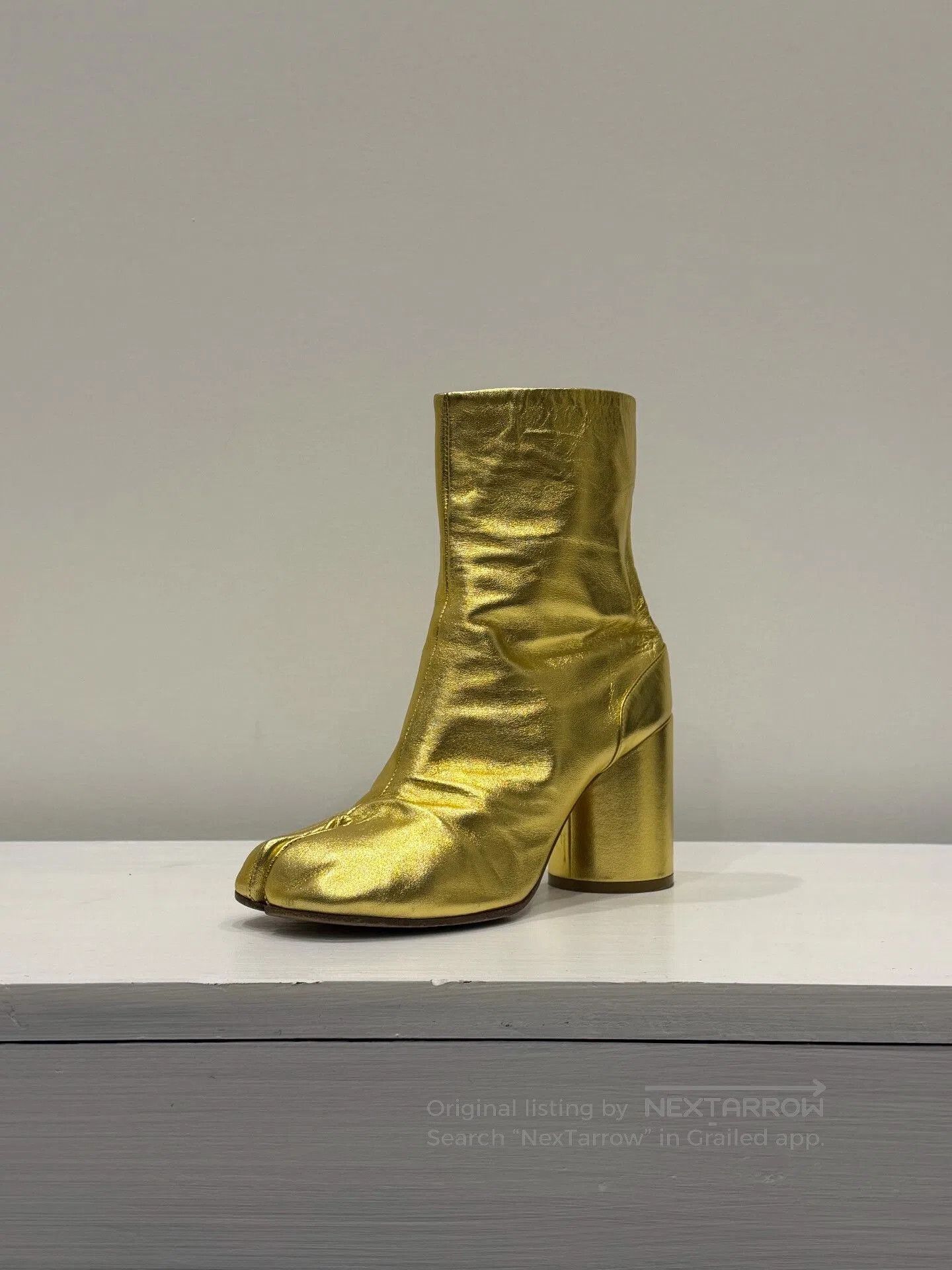 Maison Margiela Maison Margiela FW18 Liquid Gold Tabi Shoes. Size US 7 / IT 37 - 1 Thumbnail