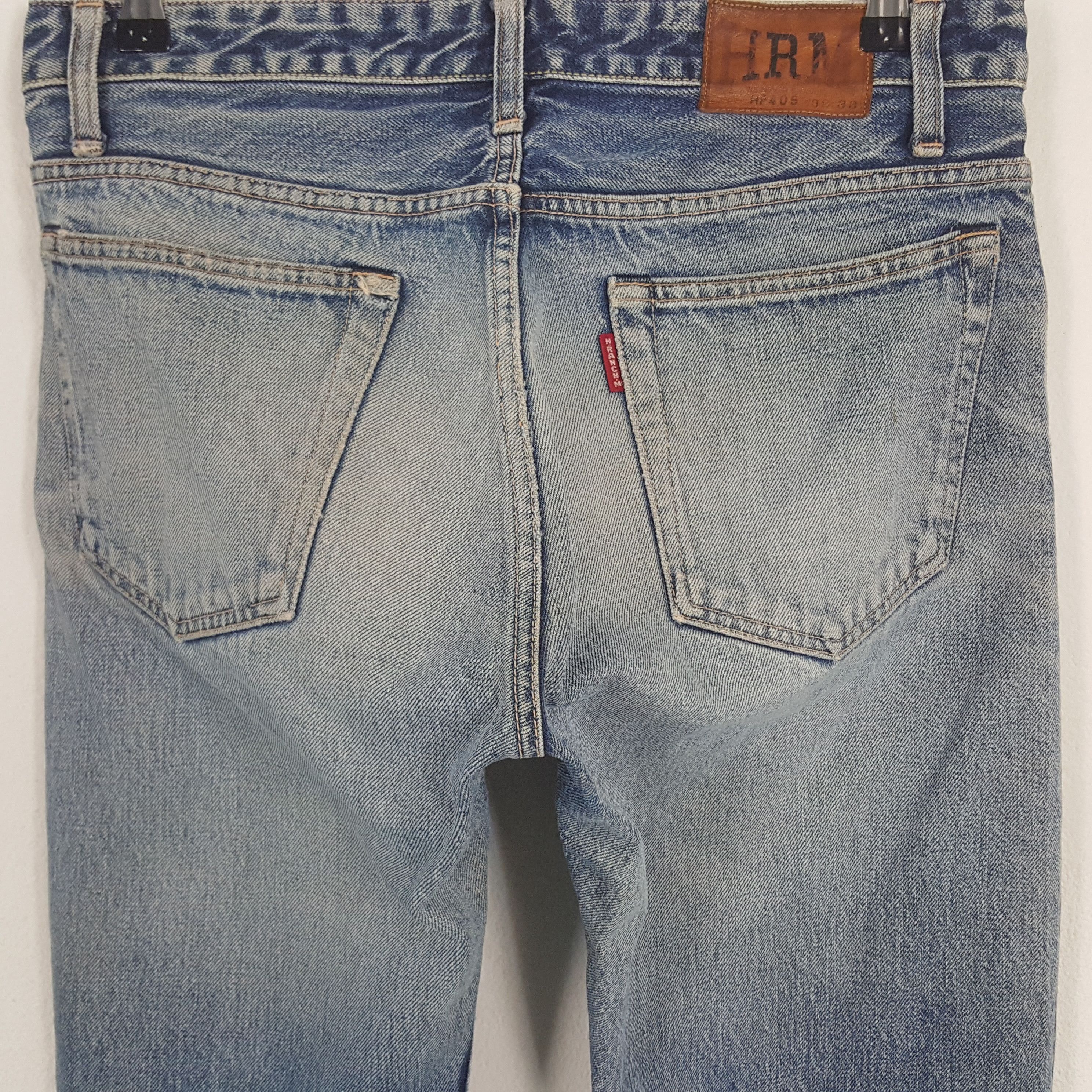 HOLLYWOOD RANCH MARKET × Vintage Vintage H.Ranch.M Distressed Style Selvedge Denim Jeans Size US 32 / EU 48 - 5 Thumbnail