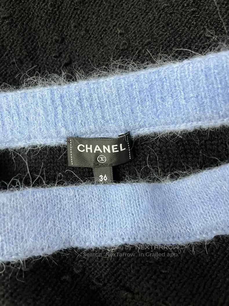 Chanel Chanel 24B blue and black colour-matched wool skirt Size 24" / US 00 / IT 34 - 4 Thumbnail
