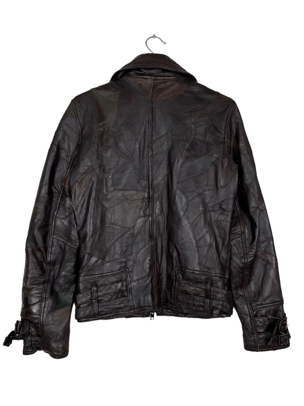 Japanese Brand 🔥 ALL THE WAY PATCHWORK SHEEPSKIN LEATHER BIKER MOTO STYLE Size US M / EU 48-50 / 2 - 3 Thumbnail