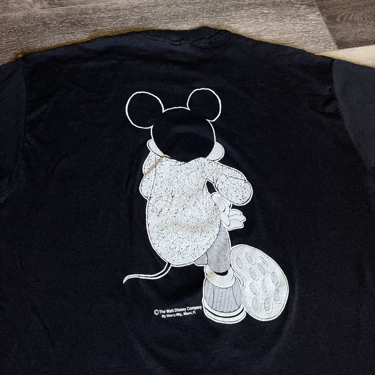 Disney Vintage 80s Disney Mickey Mouse Sherry Double Sided Logo Tee Size US XL / EU 56 / 4 - 4 Thumbnail