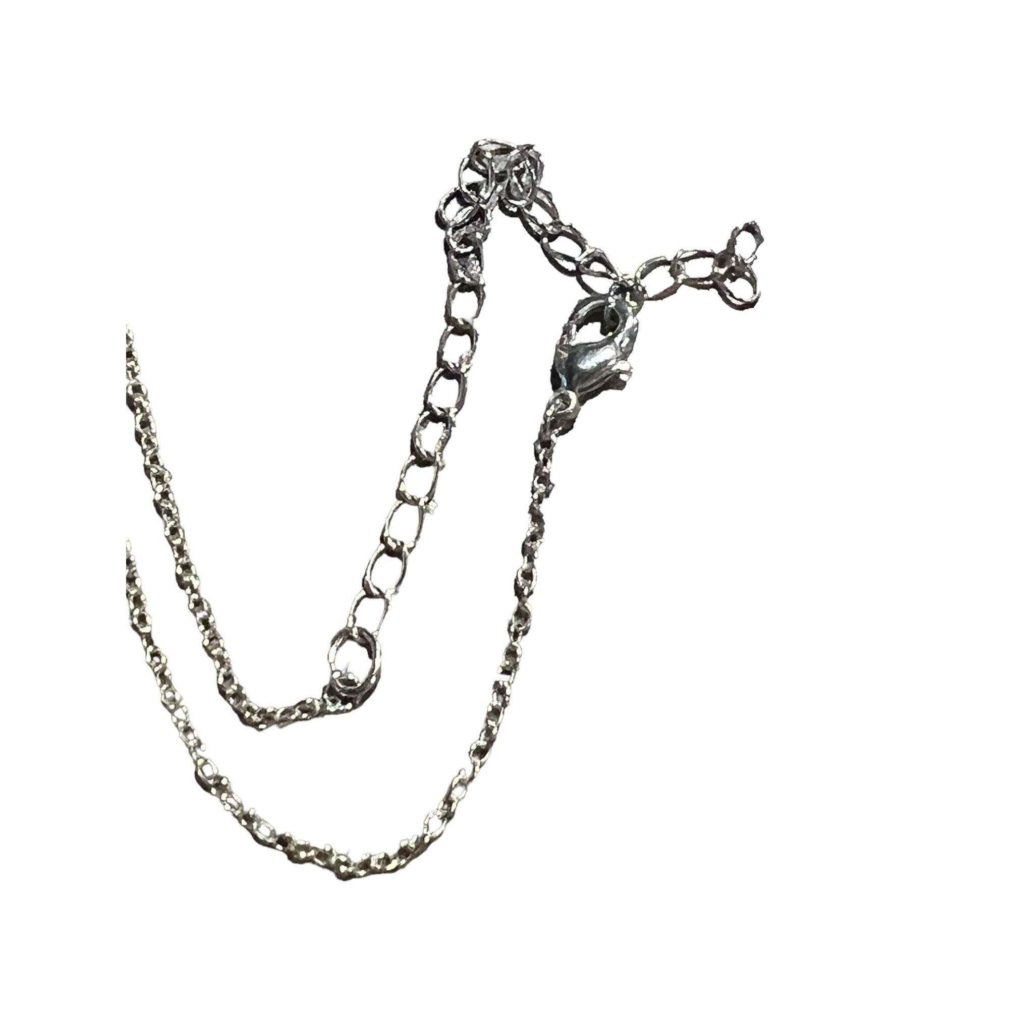 Other Silver Tone Baseball Charm Necklace Clear Rhinestones Red En Size ONE SIZE - 4 Thumbnail
