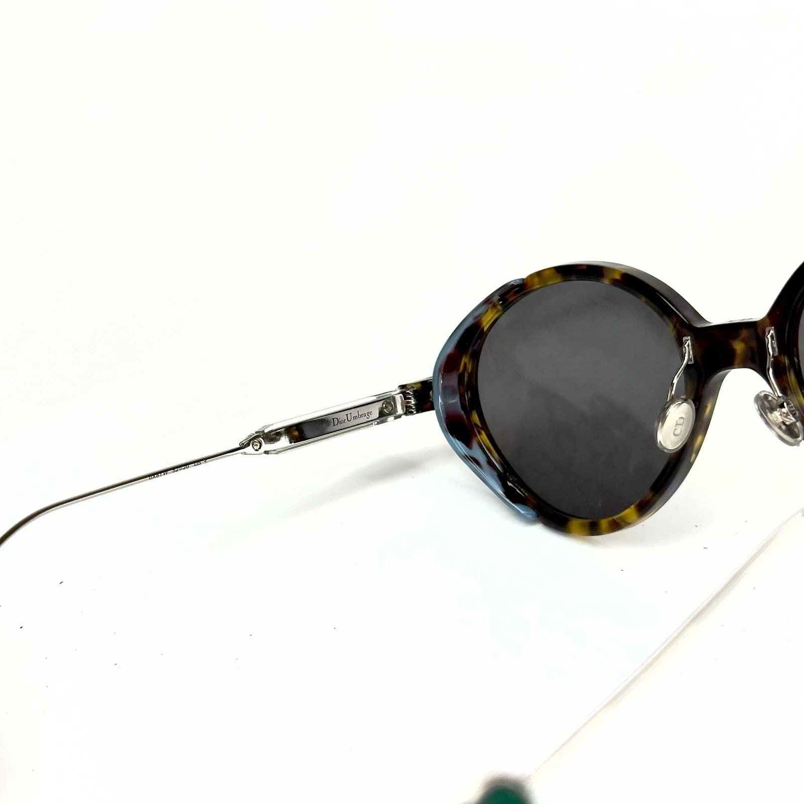 Christian Dior Monsieur CHRISTIAN DIOR UMBRAGE Havana Green Round Unisex Sunglasses Size ONE SIZE - 2 Thumbnail