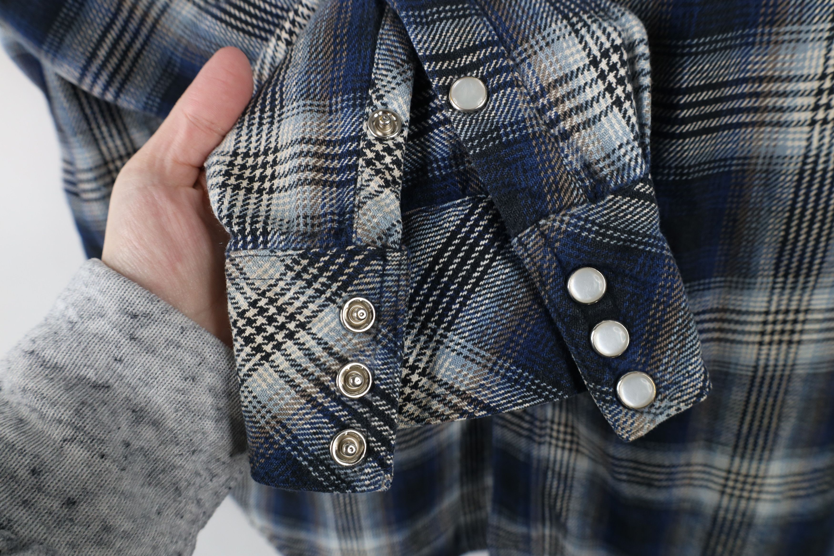 Vintage Vintage 90s Streetwear Cowboy Flannel Snap Button Shirt Size US XL / EU 56 / 4 - 4 Thumbnail