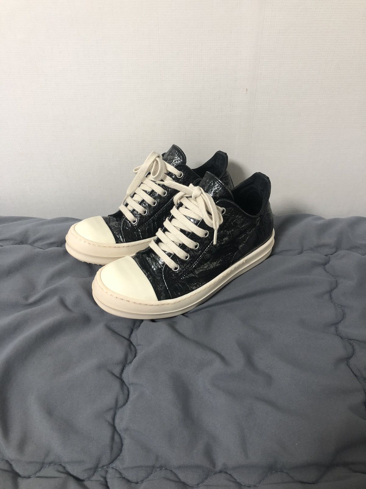 Rick Owens Drkshdw Rick Owens 16SS CYCLOPS Drkshdw Foil Crinkle Ramones Low  | Grailed