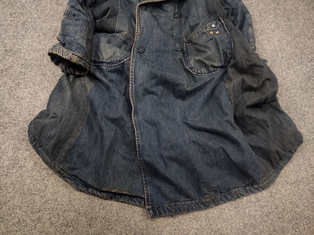 Diesel Vintage Diesel Archive Y2K Style Denim Faded coat Jacket Size US XL / EU 56 / 4 - 5 Thumbnail