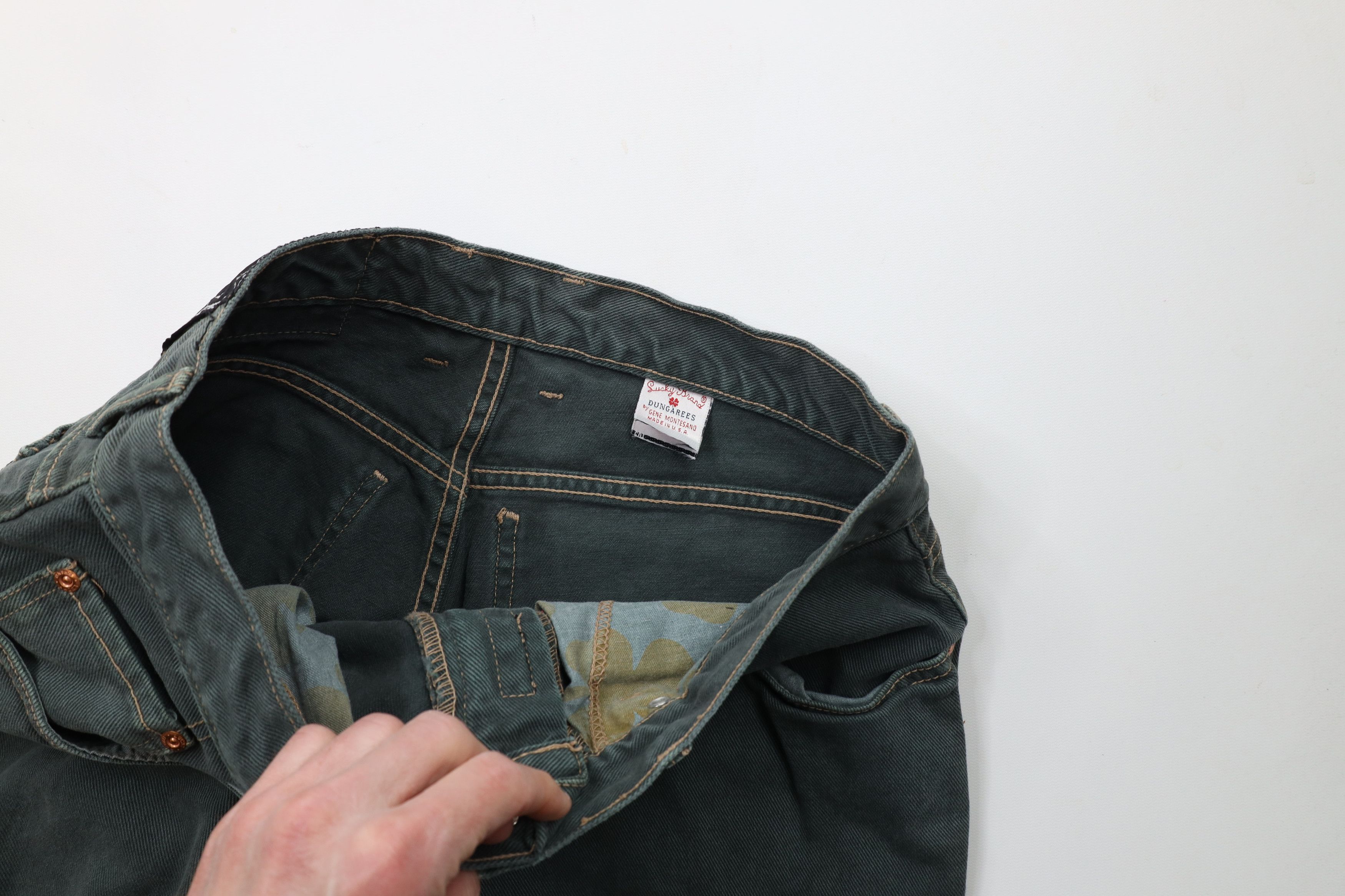 Lucky Brand × Vintage Vintage 90s Lucky Brand Jeans Fit Denim Jeans Green USA Size US 32 / EU 48 - 7 Thumbnail
