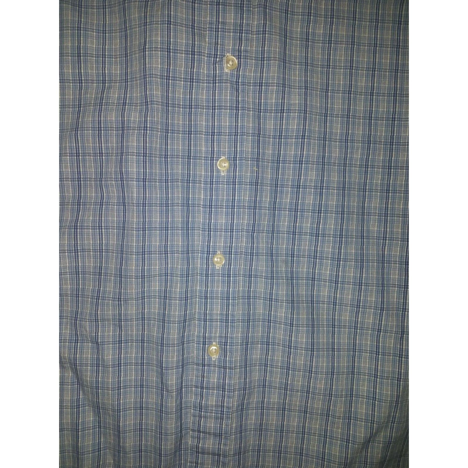 Polo Ralph Lauren Polo Ralph Lauren Blue Plaid Short Sleeve Button-Up Shirt Mens L Size US L / EU 52-54 / 3 - 2 Thumbnail