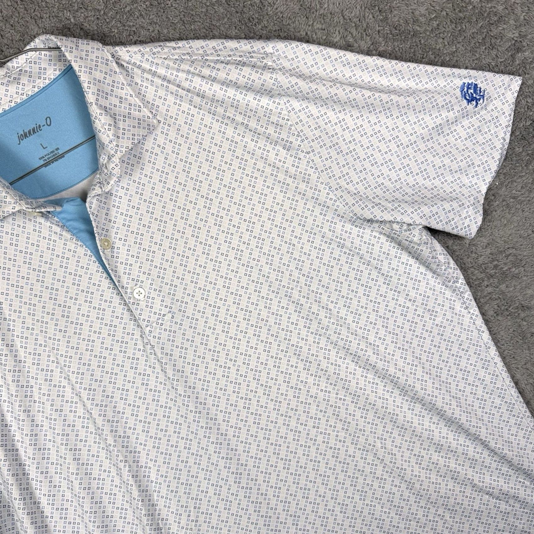johnnie-O Johnnie-O Polo Shirt Men L Doncaster Golf Prep-formance Geometric Stretch Casual Size US L / EU 52-54 / 3 - 3 Thumbnail