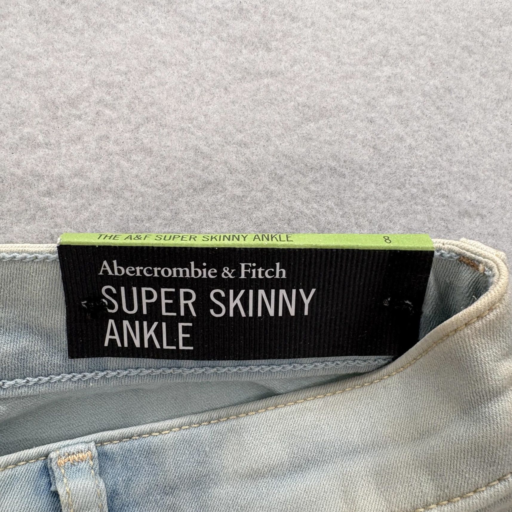 Abercrombie & Fitch Abercrombie & Fitch Super Skinny Ankle Jeans Womens 8 Light Wash Blue Mid Rise Stretch Denim Pockets Size 30" / US 8 / IT 44 - 5 Thumbnail