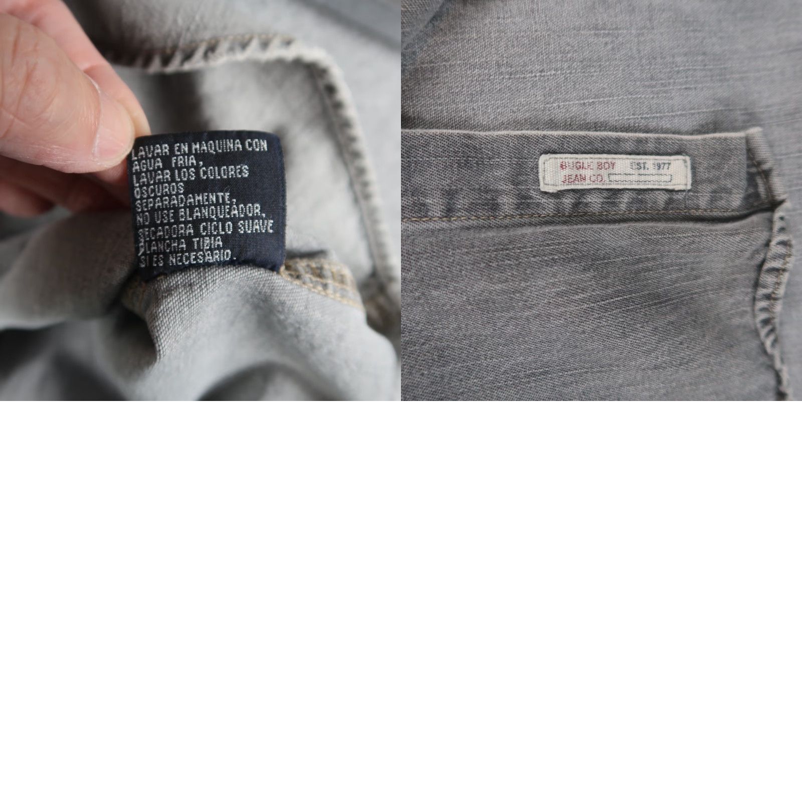 Bugle Boy VINTAGE Bugle Boy Mens Western Denim Shirt XL Gray Saw Tooth Snap Pocketed 90s Size US XL / EU 56 / 4 - 9 Thumbnail