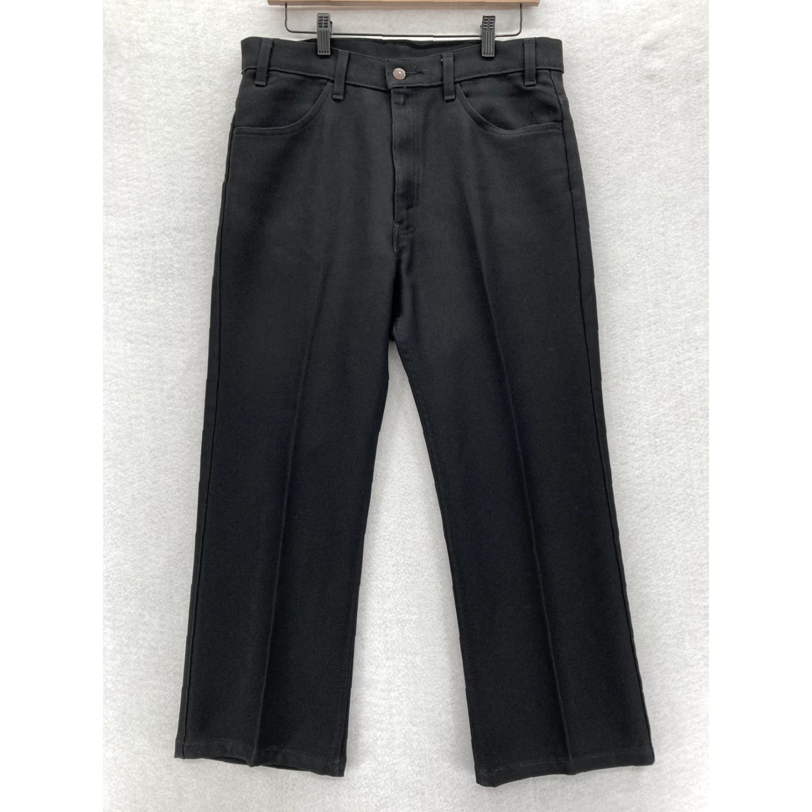 Levi's VINTAGE Levi's Pants Mens 34x25 Black Twill Zip Fly Dacron Polyester Pants Size US 34 / EU 50 - 2 Thumbnail
