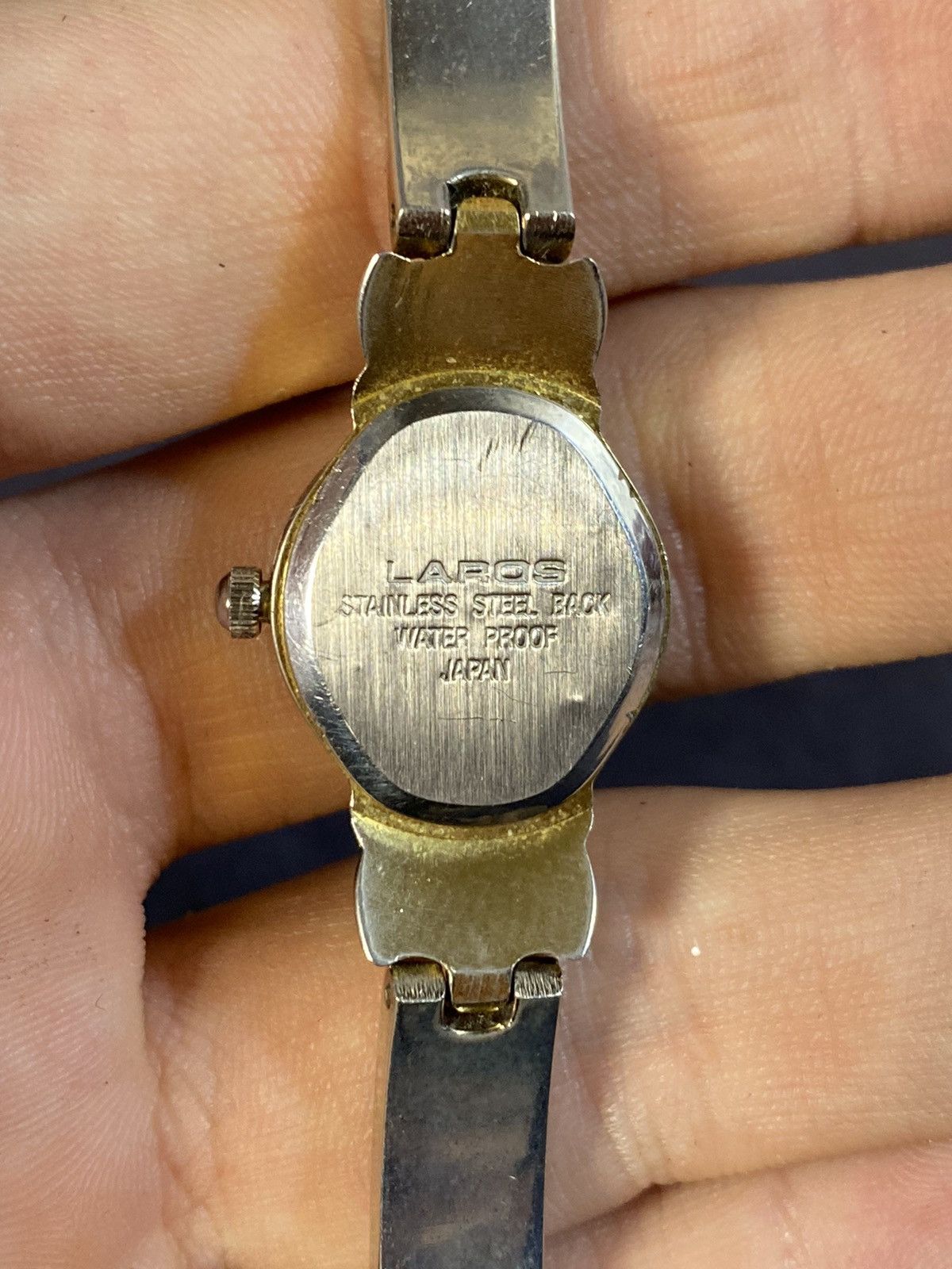Jewelry × Vintage Lardos Two-Tone Cable Bracelet Watch with Japanese brand Size ONE SIZE - 10 Thumbnail