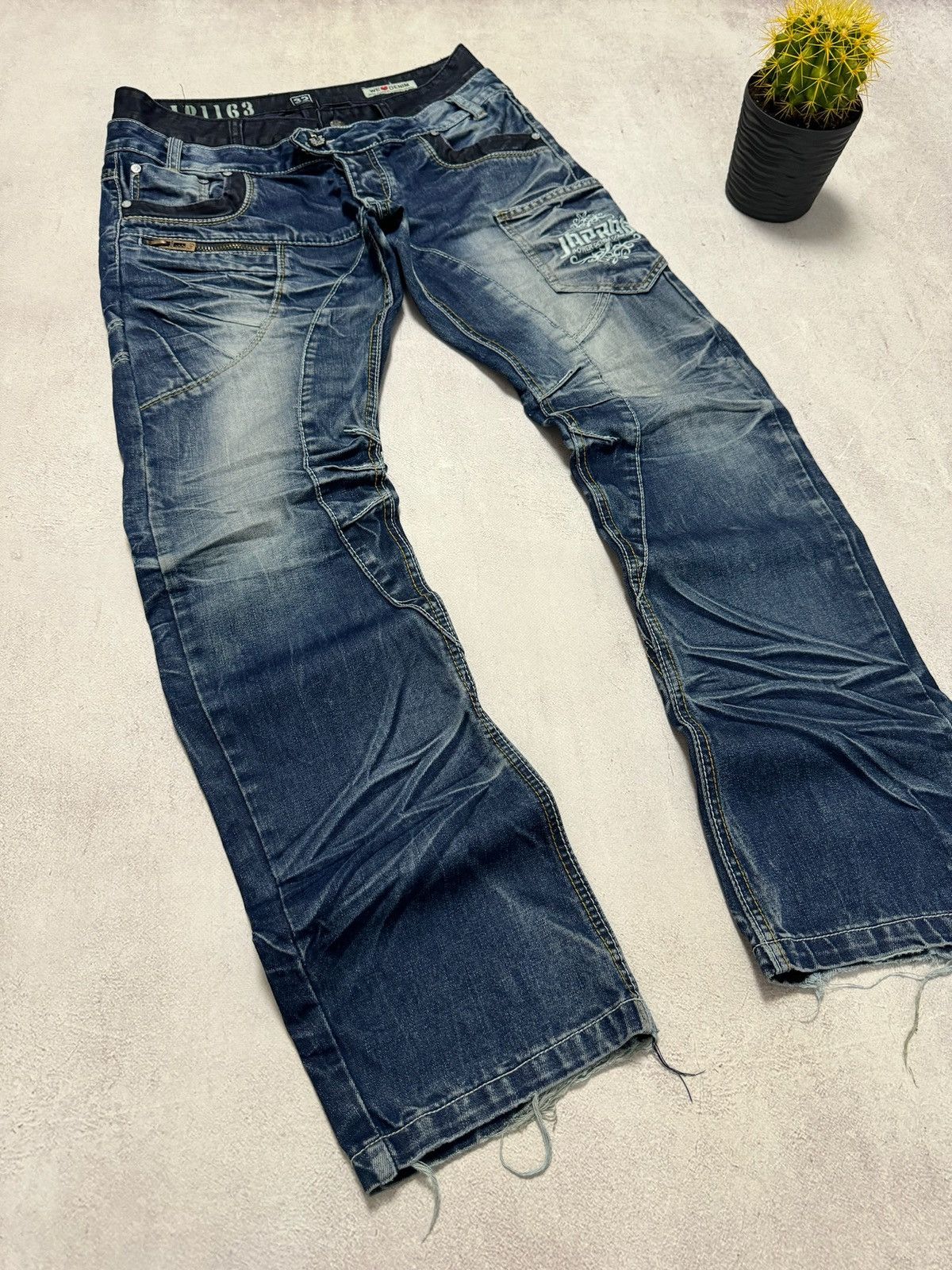 If Six Was Nine × Japanese Brand Vintage Okishama Samoki Jeans Japanese Denim Pants Opium Y2K Size US 32 / EU 48 - 2 Thumbnail