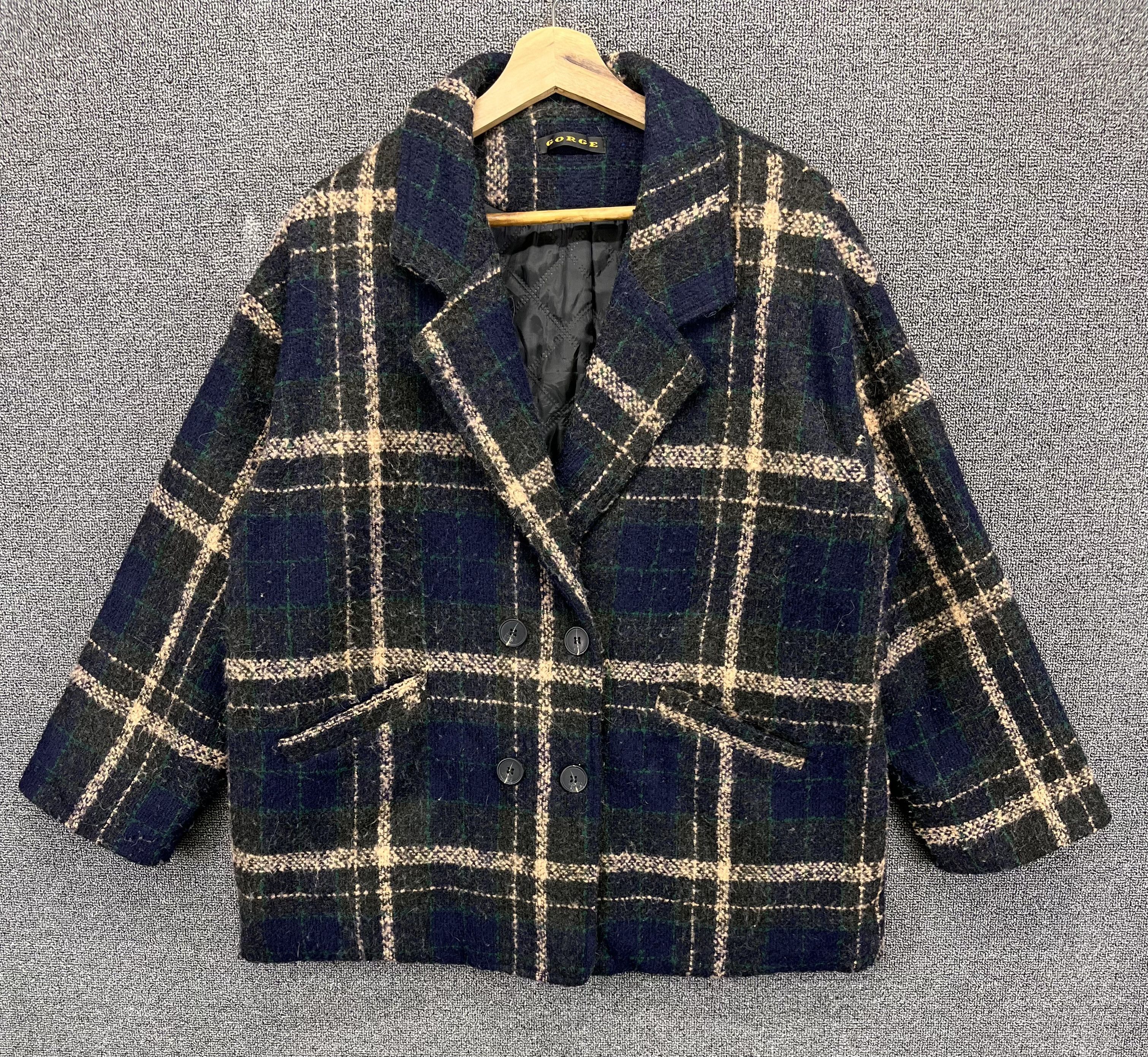 George Vintage George Shadow Plaid Button Up Jacket Size M / US 6-8 / IT 42-44 - 1 Thumbnail