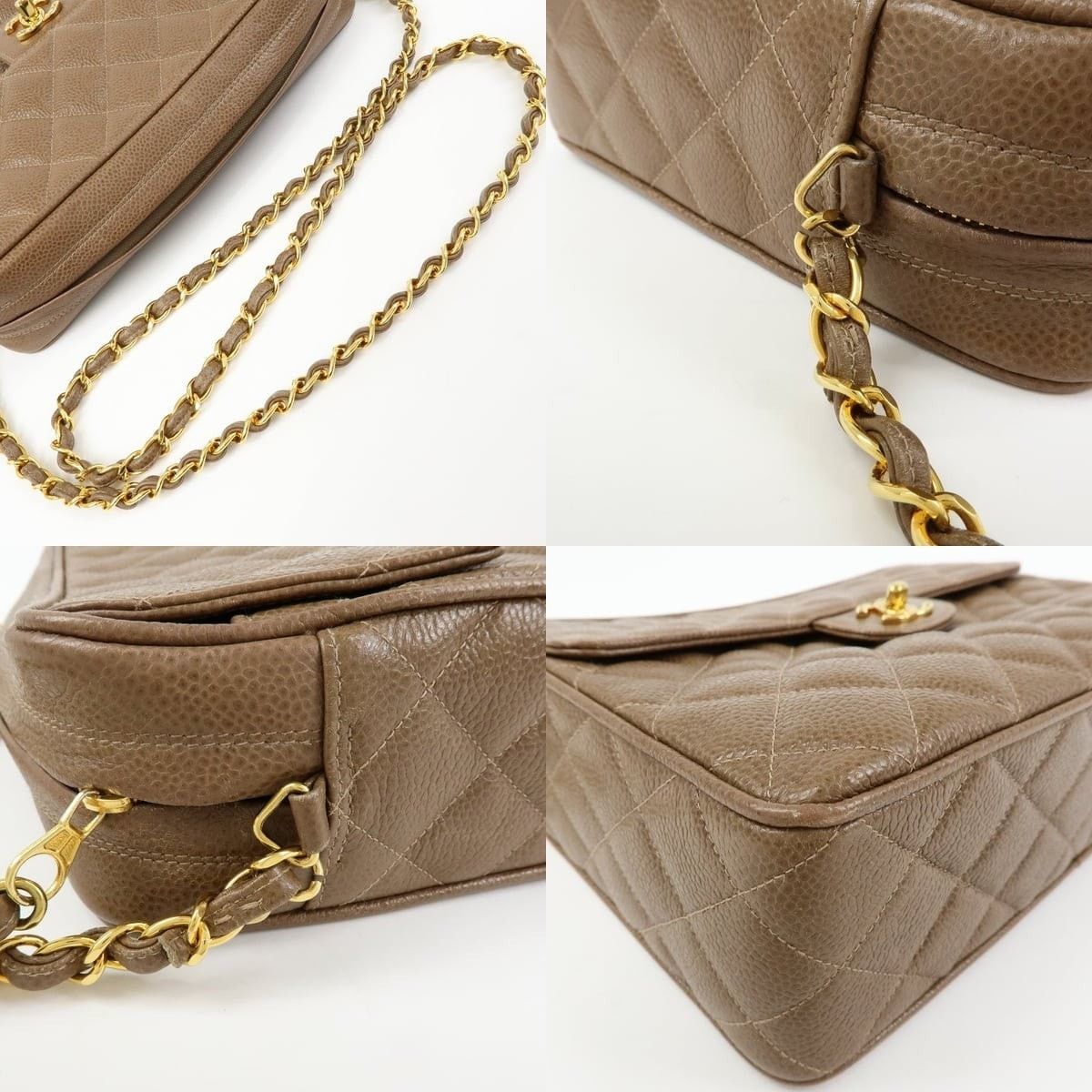 Chanel Chanel Matelasse Caviar Leather Flap Bag Brown Size ONE SIZE - 4 Thumbnail