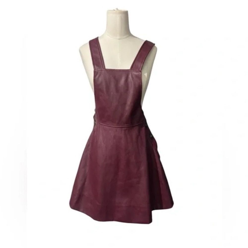 Anthropologie NWT Maeve Faux Leather Pinafore in XS Size XS / US 0-2 / IT 36-38 - 9 Thumbnail